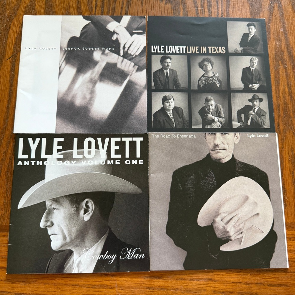 Lyle Lovett CD Booklet Lot of 4 Joshua Judges Ruth Live Texas‎ Road to Ensenada